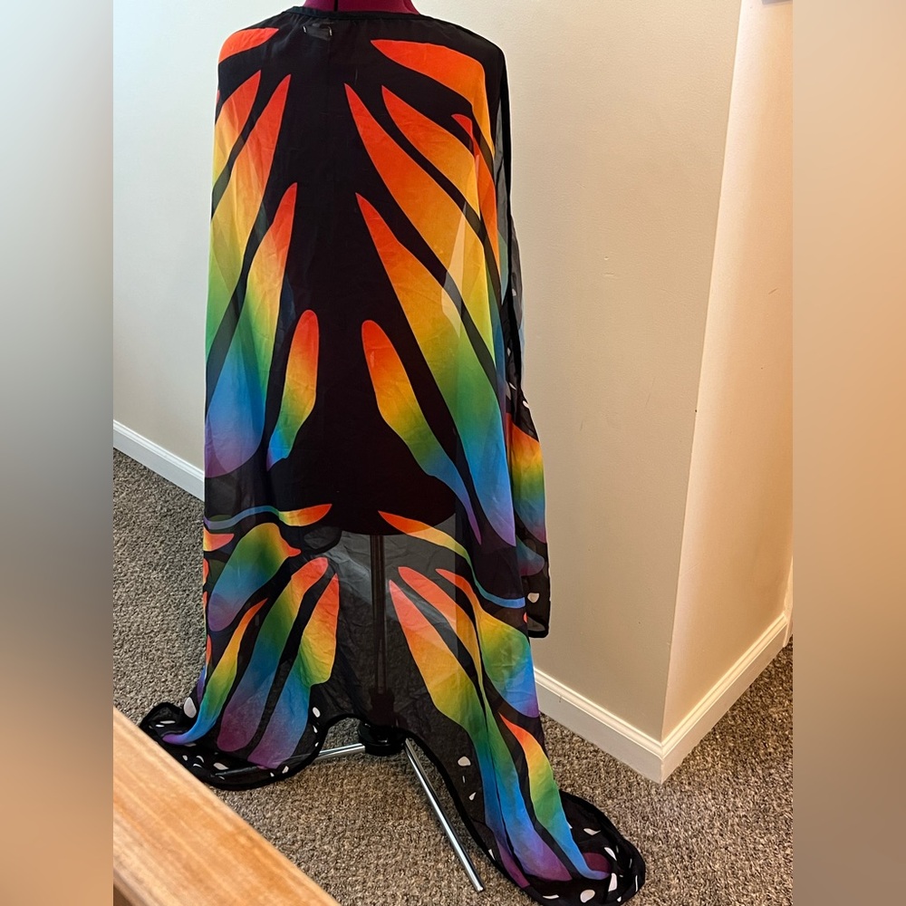 Colorful Butterfly Wing Maxi Dress